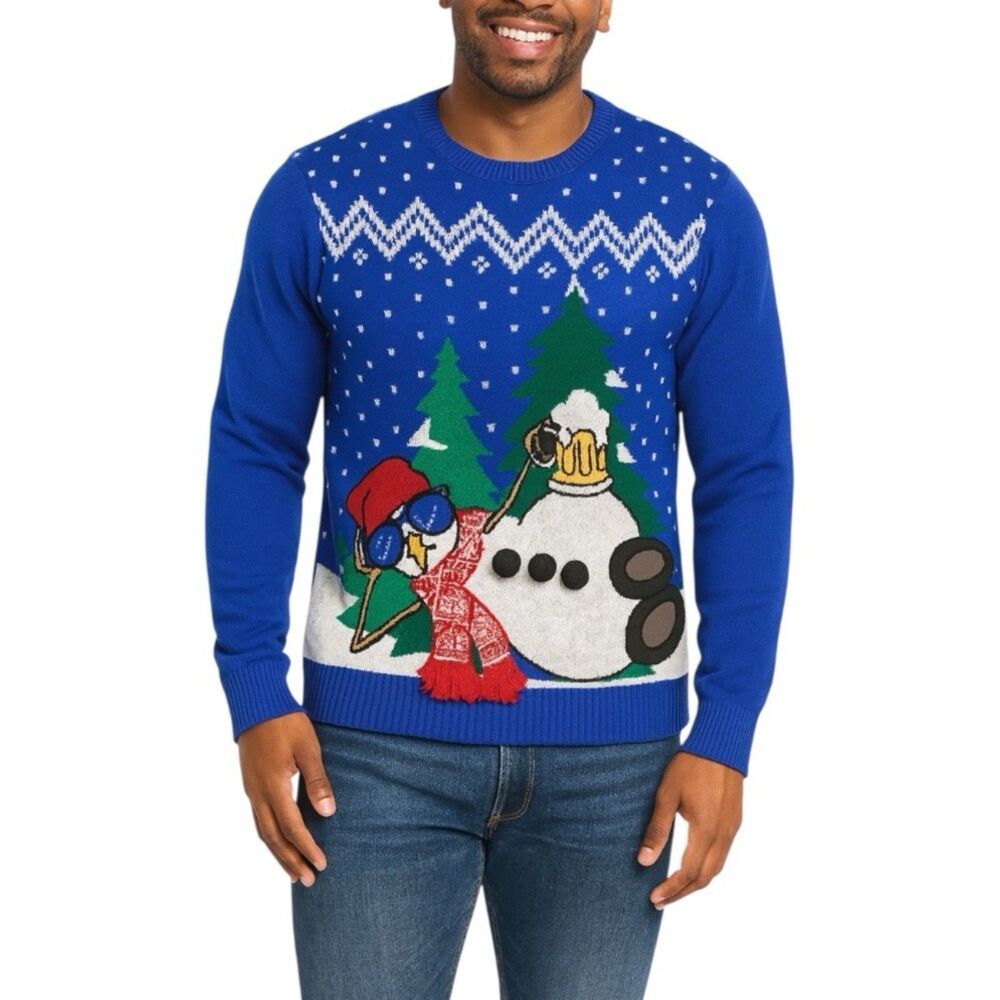 Jolly Sweaters Snowman Ugly Christmas Sweater | Size Medium (M/M)